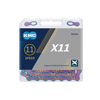 KMC 11 Speed 1/2" x 11/128" 118L Bike Chain - Aurora