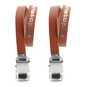 Zefal Christophe Leather Toe Straps - Brown