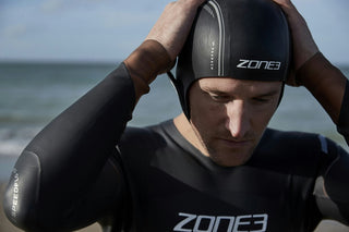 Zone3 Heat-Tech Swim Cap - Black/Silver