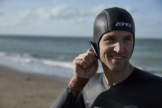 Zone3 Heat-Tech Swim Cap - Black/Silver