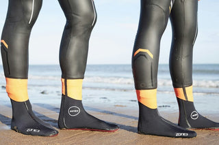 Zone3 Heat-Tech Swim Socks - Black/Red