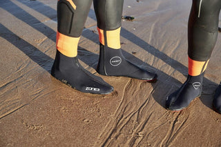 Zone3 Heat-Tech Swim Socks - Black/Red