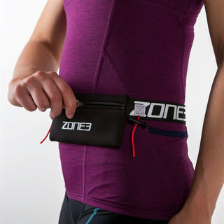 Zone3 Race Belt With Neoprene Pouch - Black