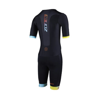 Zone3 Men's Activate+ Short Sleeve Trisuit - Black/Neon