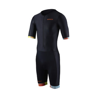 Zone3 Men's Activate+ Short Sleeve Trisuit - Black/Neon