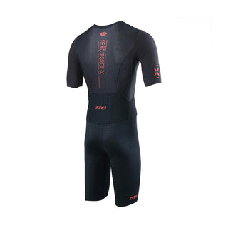 Zone3 Men's Aeroforce-X 2 Short Sleeve Trisuit - Black/Red