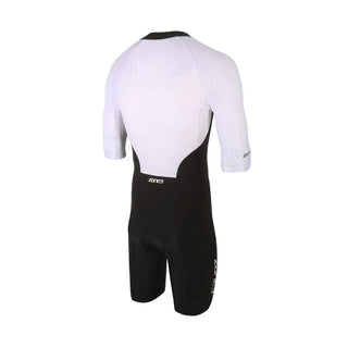 Zone3 Men's Lava Long Distance Short Sleeve Trisuit - Black/White