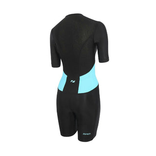 Zone3 Women's Activate Short Sleeve Trisuit Full Zip - Black/Blue
