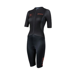 Zone3 Women's Aeroforce-X 2 Short Sleeve Trisuit - Black/Red