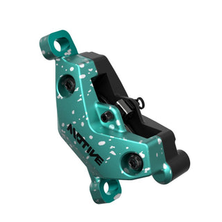 SRAM Disc Brake Motive Ultimate Stealth Expert Kit- Carbon Lever - Tool Free Reach - Bleeding Edge -Black/Teal Splatter - Front950 -Rear2000 (includes MMX Clamps -Rotors -Brackets) A1