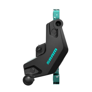 SRAM Disc Brake Motive Ultimate Stealth Expert Kit- Carbon Lever - Tool Free Reach - Bleeding Edge -Black/Teal Splatter - Front950 -Rear2000 (includes MMX Clamps -Rotors -Brackets) A1