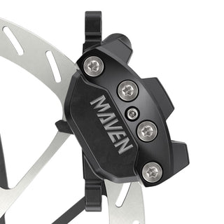 SRAM Disc Brake Maven Silver - Aluminum Lever - Stainless Hardware - Reach/Contact Adj -SwingLink - Black Front 950mm Hose (includes MMX Clamp -20P-2 Bracket) A1