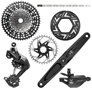 SRAM Eagle 90 DUB Groupset EMTB BCD (Rear Der - Single Click Trigger wClamp - CR 104BCD T-Type 34T - Clip-on Guard  - GX T-Type chain 126l - CS XS-1275 BLK 10-52t) - cranks not included