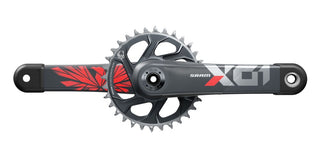 SRAM Crankset X01 Eagle Superboost+ DUB 12s 175 w DM 32T X-SYNC 2 Chainring Lunar Oxy Red (DUB Cups/Bearings not included) C3