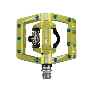 FUNN Mamba S SPD Clipless MTB Single Sided Pedal Pair - Wasabi