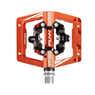 FUNN Mamba S SPD Clipless MTB Double Sided Pedal Pair - Orange