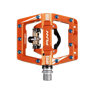 FUNN Mamba S SPD Clipless MTB Single Sided Pedal Pair - Orange