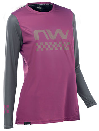 Northwave Edge Women Jersey Long Sleeve - Plum/Dark Grey