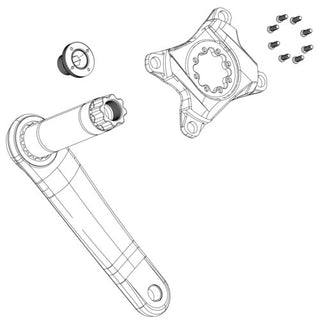 SRAM CRANK AERO GUARD 38T/36T CLIP ON GUARD ONLY FOR BOSCH GENERATION 4 WITH EAGLE CHAINRINGS