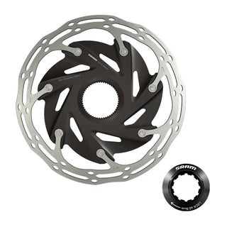 SRAM Rotor Centerline X Road 2 Piece 140mm Black (includes steel rotor bolts) Rounded