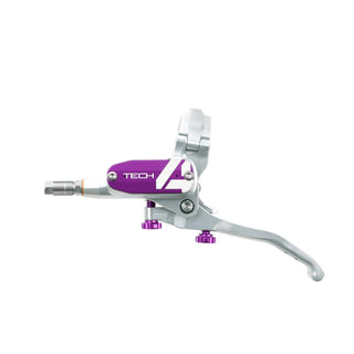 Hope Tech 4 Master Cylinder Complete Left Hand - Silver/Purple