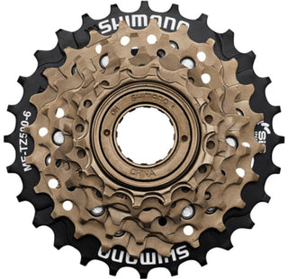 Shimano MF-TZ500 6sp 14-28T Multi Freewheel Black/Gold