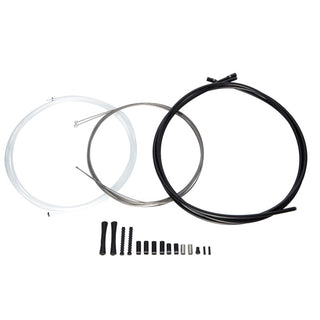 SRAM SlickWire Pro Road/MTB Shift Cable Kit 4mm White (2x2300mm 1.1mm elite cable - 4mm reinforced linear strand & 5mm seal system housing - ferrules - end caps - frame protectors)